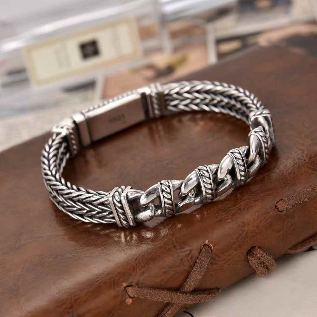 Valrik - Braided Guardian Silver Bracelet