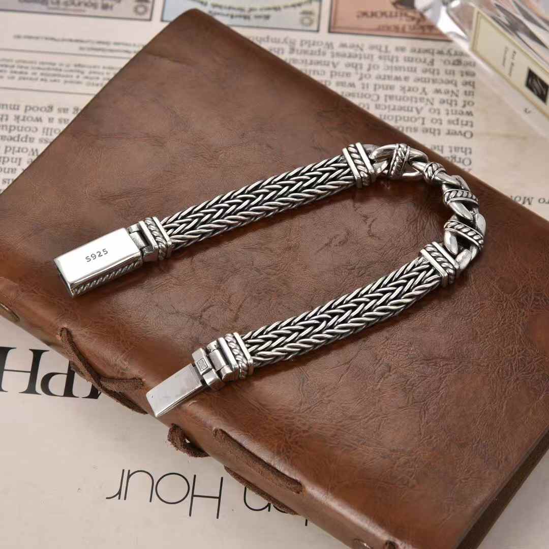 Valrik - Braided Guardian Silver Bracelet