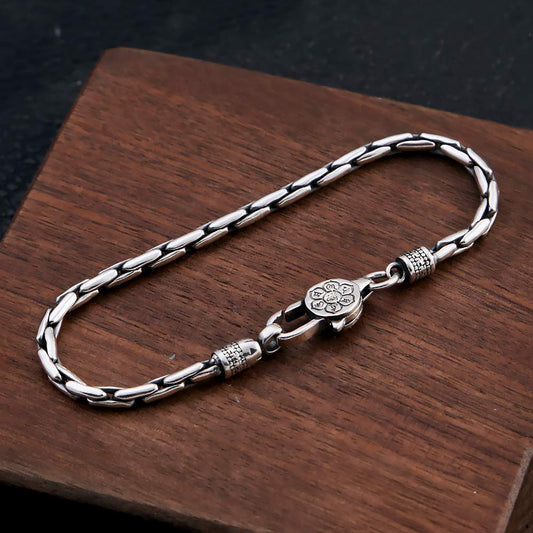 Aura - Retro S925 Sequin Chain Bracelet