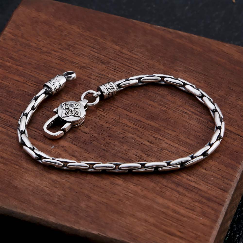 Aura - Retro S925 Sequin Chain Bracelet