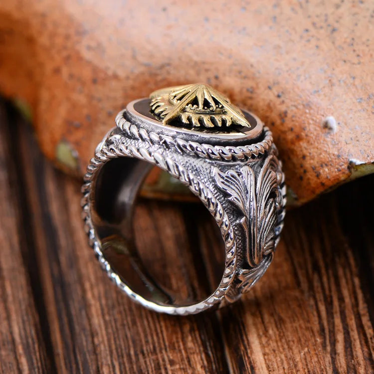 Totems Sun Flower Men Ring