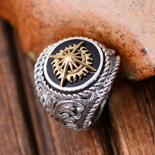 Totems Sun Flower Men Ring