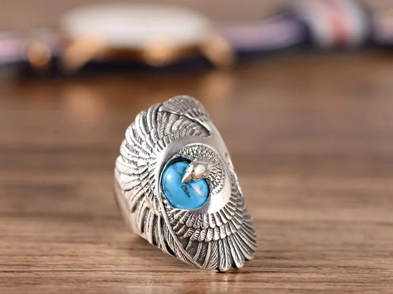 Eagle Wings Turquoise Ring