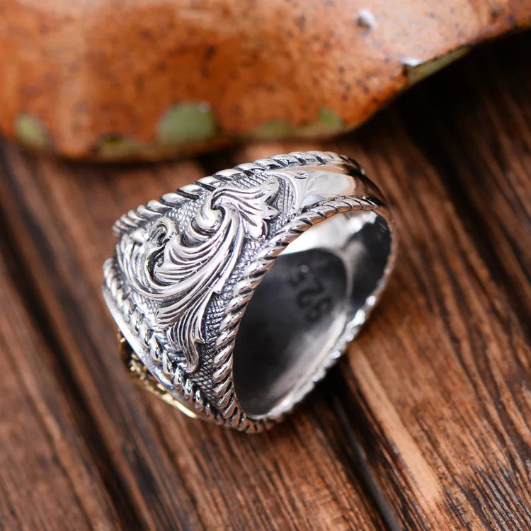 Totems Sun Flower Men Ring