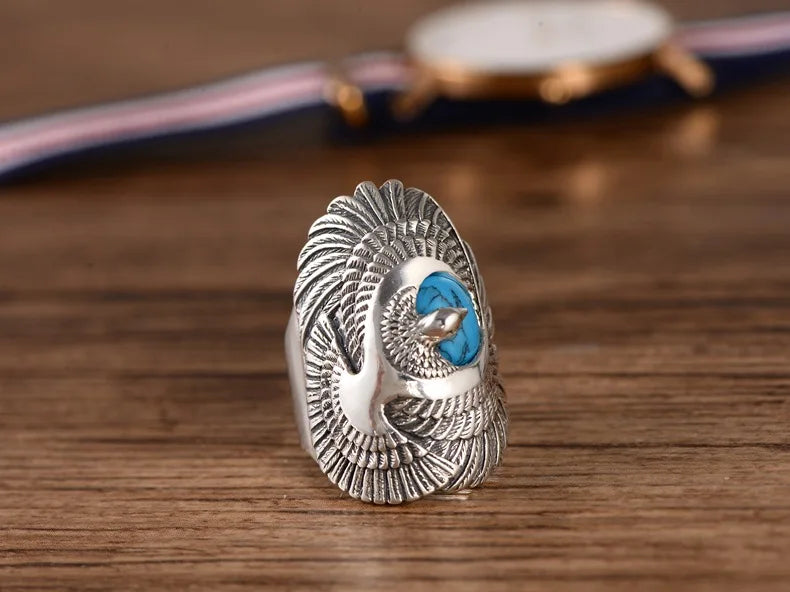 Eagle Wings Turquoise Ring