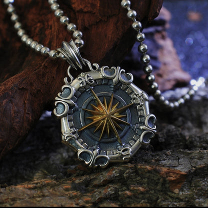 Twilight - Voyager's Compass Silver Pendant