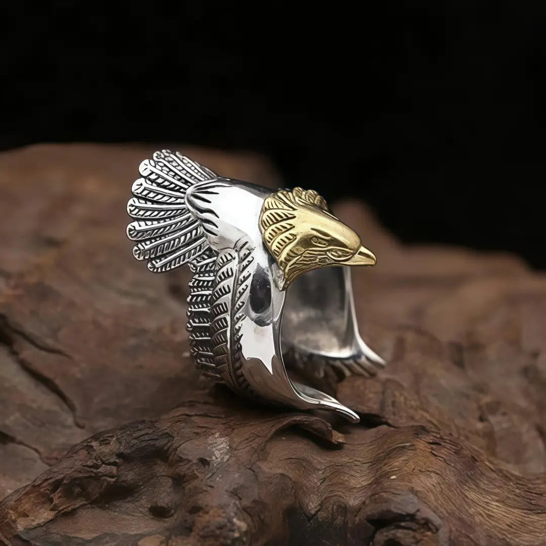 Kaeren - Dual-Tone Eagle Wrap Ring