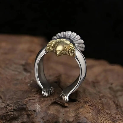 Kaeren - Dual-Tone Eagle Wrap Ring