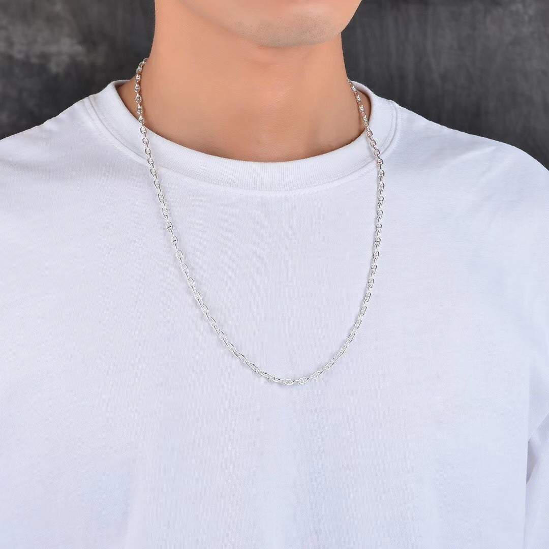 Kavros - 3mm Slim Silver Chain Necklace