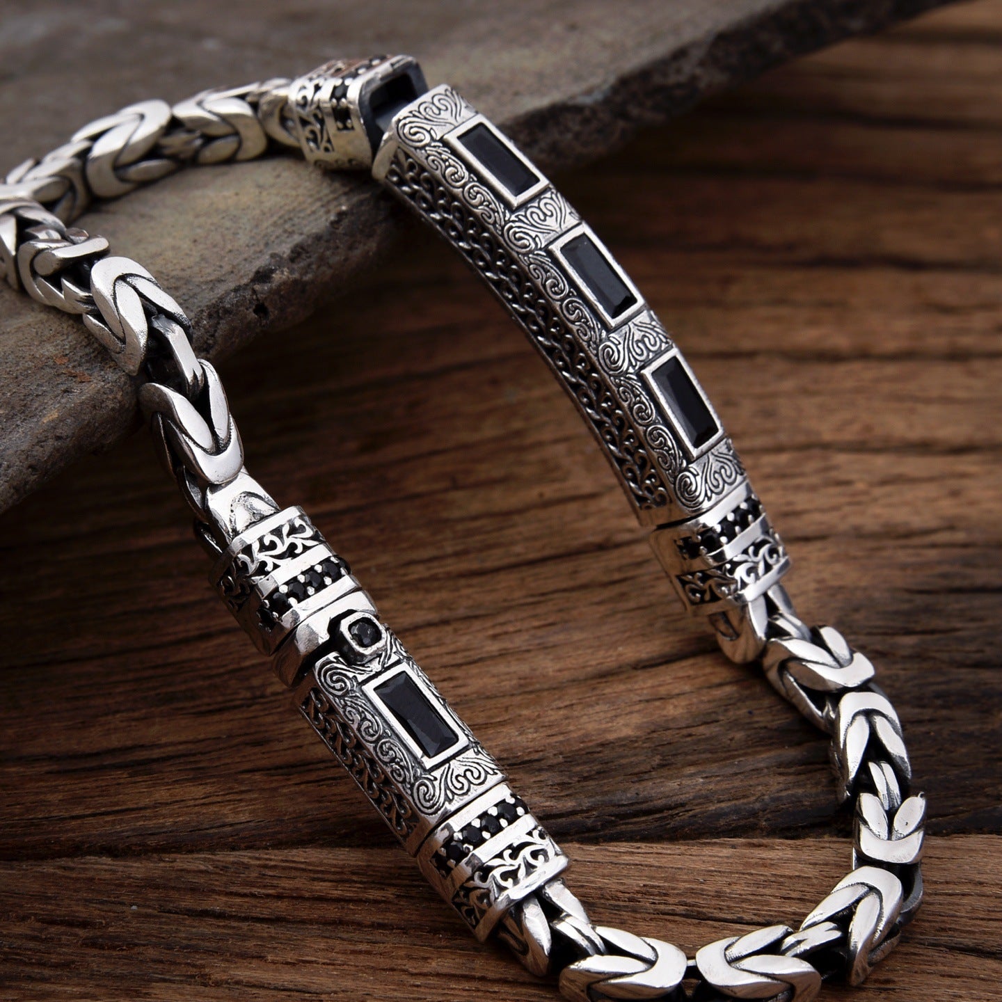 Safara - Peace Seal Silver Bracelet