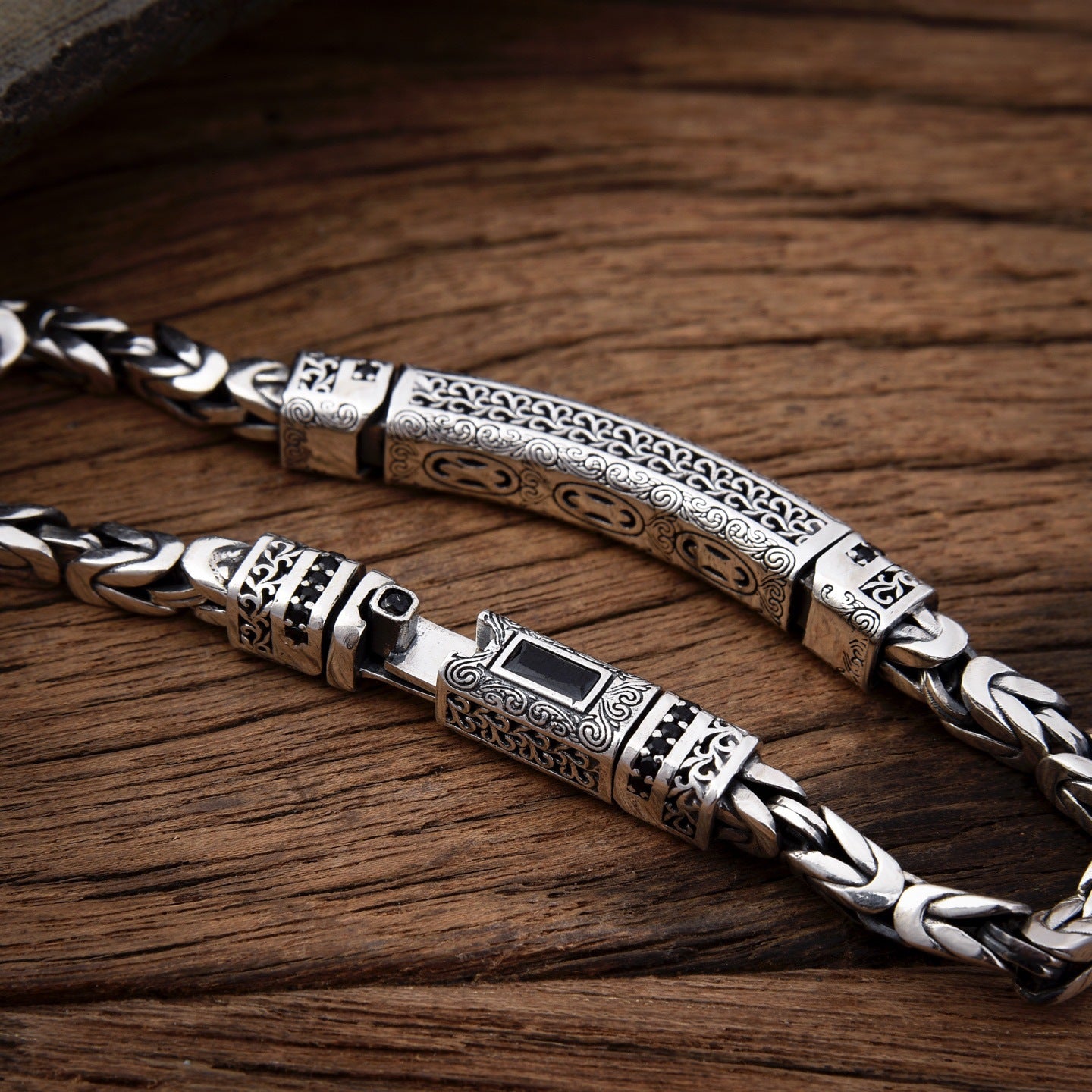 Safara - Peace Seal Silver Bracelet