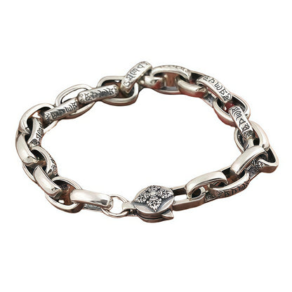 Nirvalin – Lion Crest Silver Bracelet