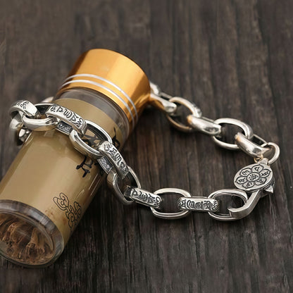 Nirvalin – Lion Crest Silver Bracelet