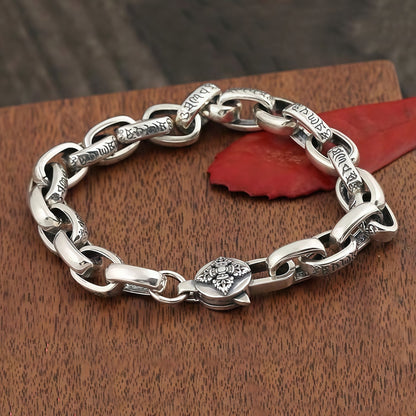 Nirvalin – Lion Crest Silver Bracelet