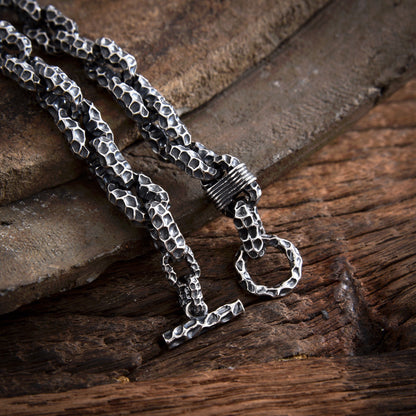 Vornar - Textured Silver Chain Bracelet