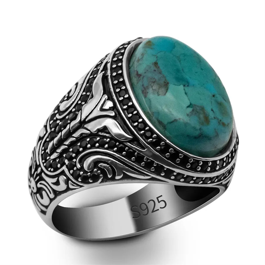 Natural Turquoise Stone Ring