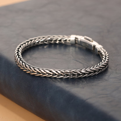 Zhuo - Retro Silver Bracelet