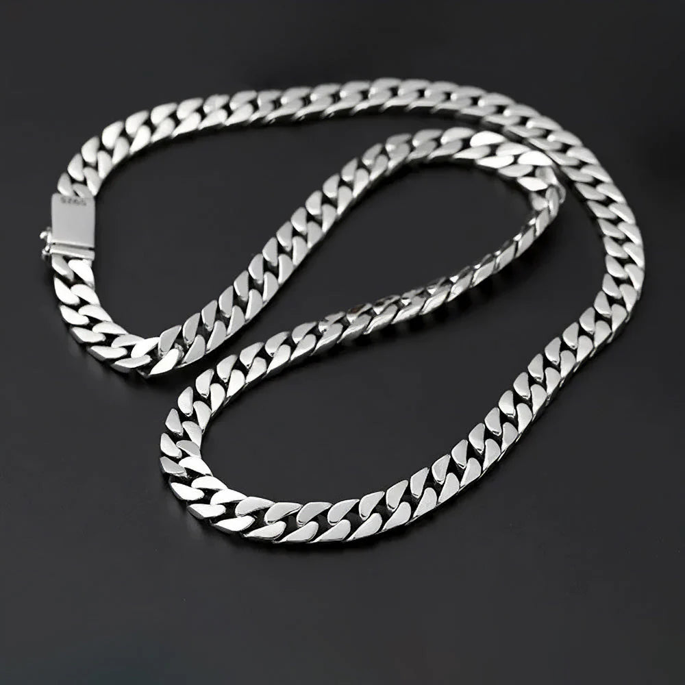 Evedy - 7mm Silver Cuban Link Chain