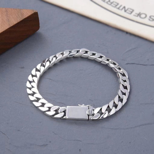 Evedy - 7mm Silver Cuban Bracelet