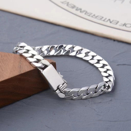 Evedy - 7mm Silver Cuban Bracelet