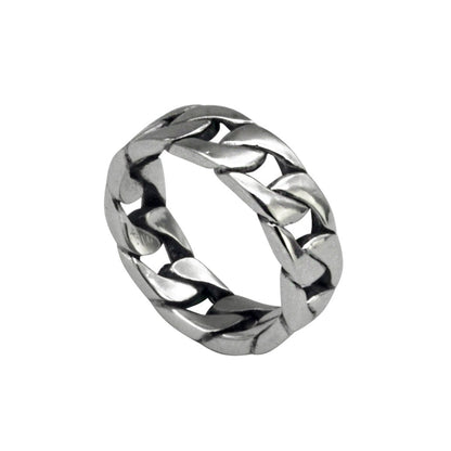 Hexie - Silver Cuban Couple Ring