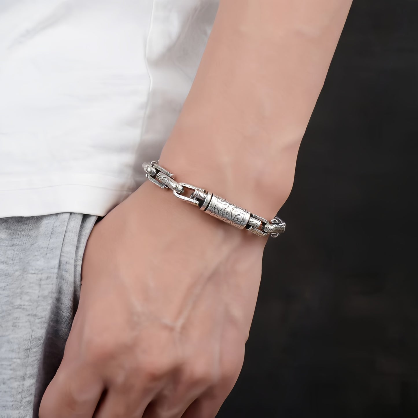 Traces - Silver Bracelet